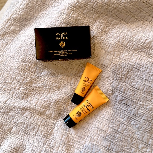 NEW Acqua di Parma Pouch Hand Cream and Lip Balm Travel set - Picture 2 of 4